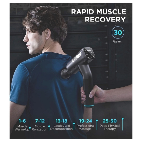 Urikar Pro 3 Massage Gun, Portable Deep Tissue Mus - Picture 4 of 6